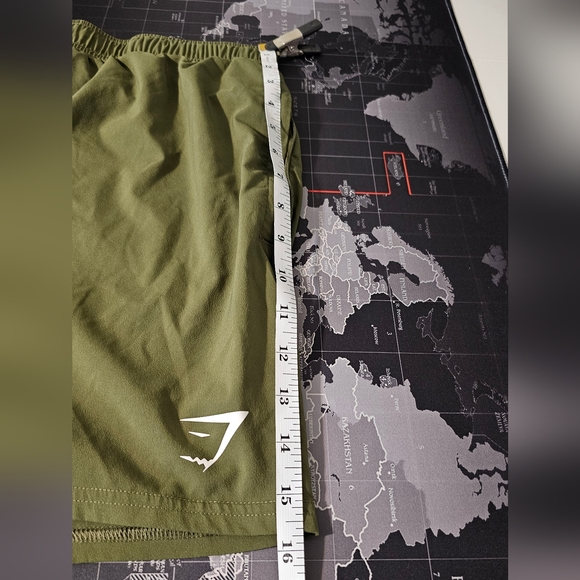 Gymshark Olive Womens XL Training, Athletic, Running Shorts - Picture 8 of 10